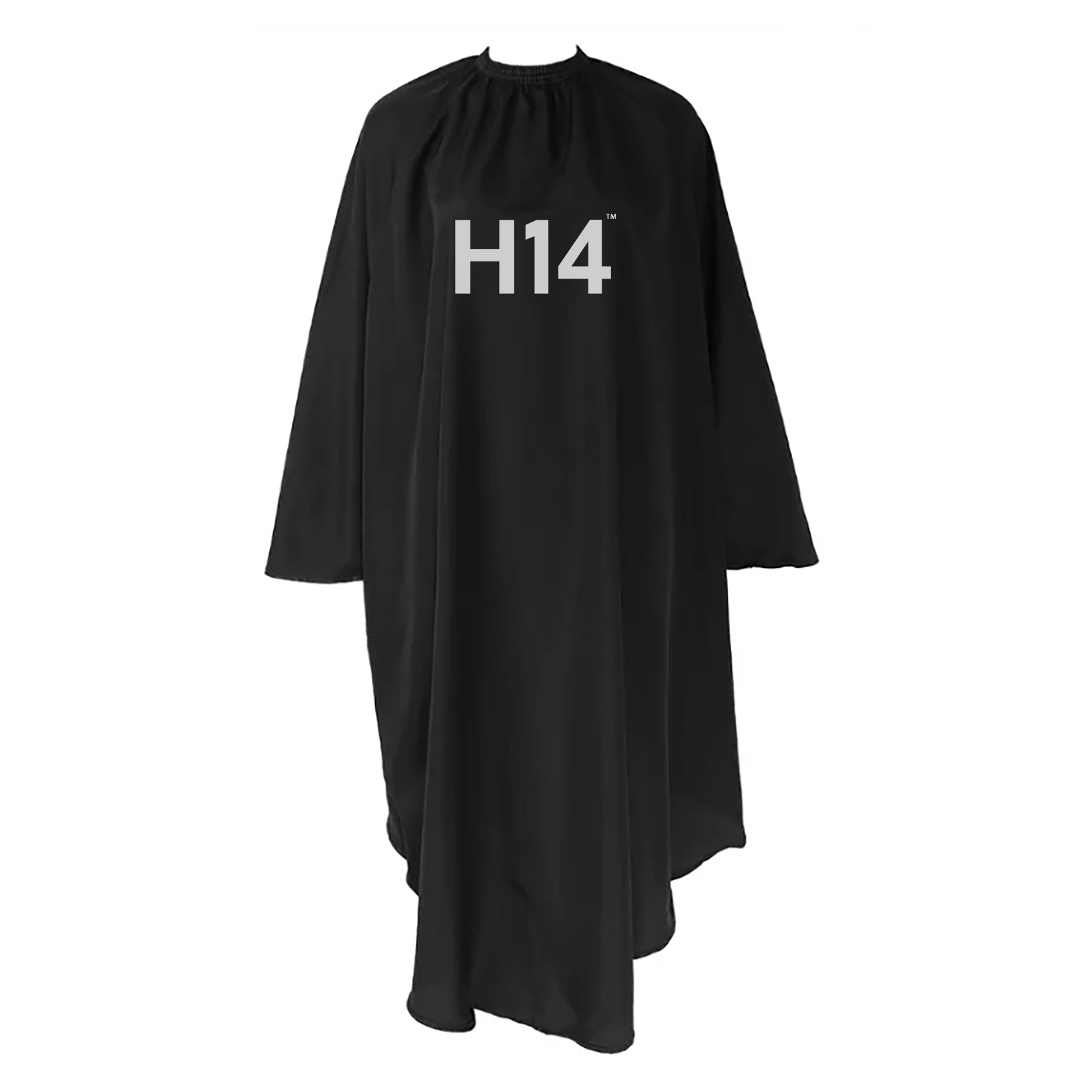 H14 Pro Cutting Cape – Lightweight, water-resistant professional cape for haircuts, color black